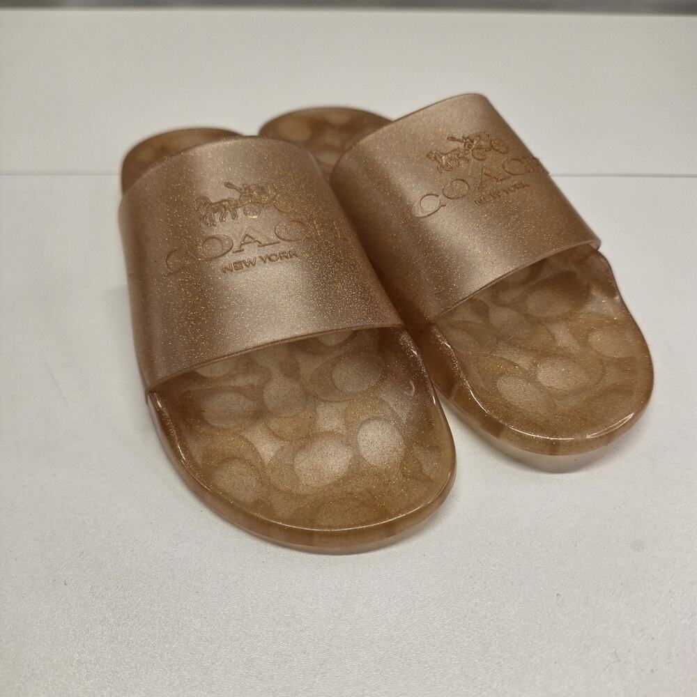 Coach Champagne Women's Ulyssa Slide Style #c3068 Sandals size 10 Jelly Slides